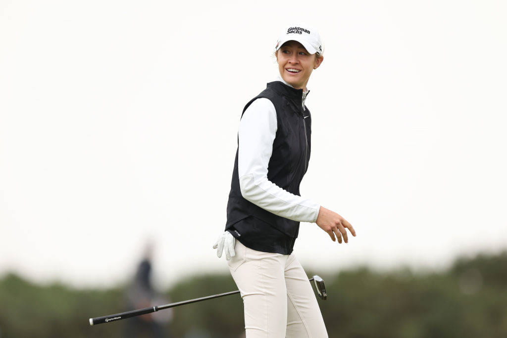 Nelly Korda at St Andrews ahead of the AIG Women's Open